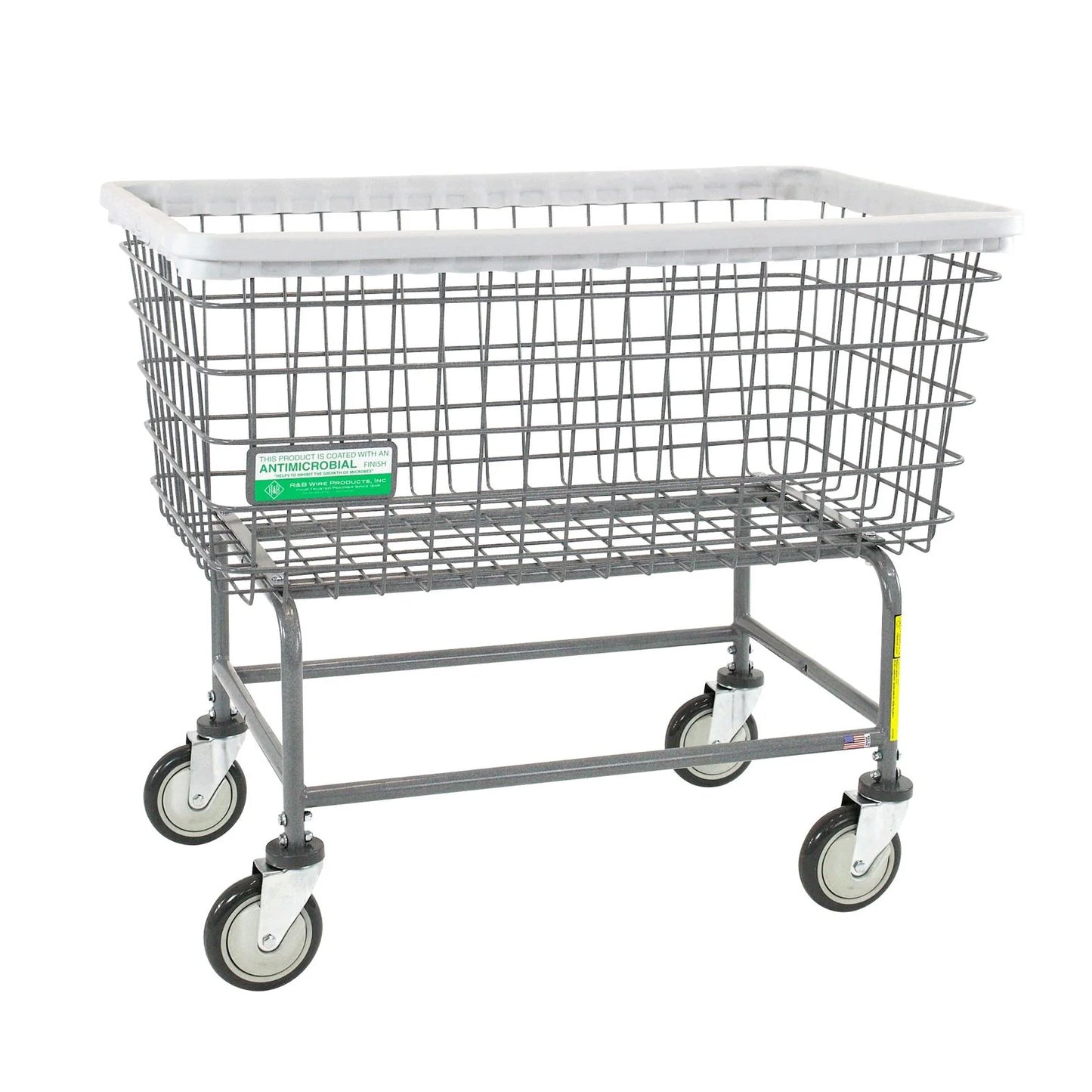 Antimicrobial Wire Laundry Cart-6 Bu Big Dog