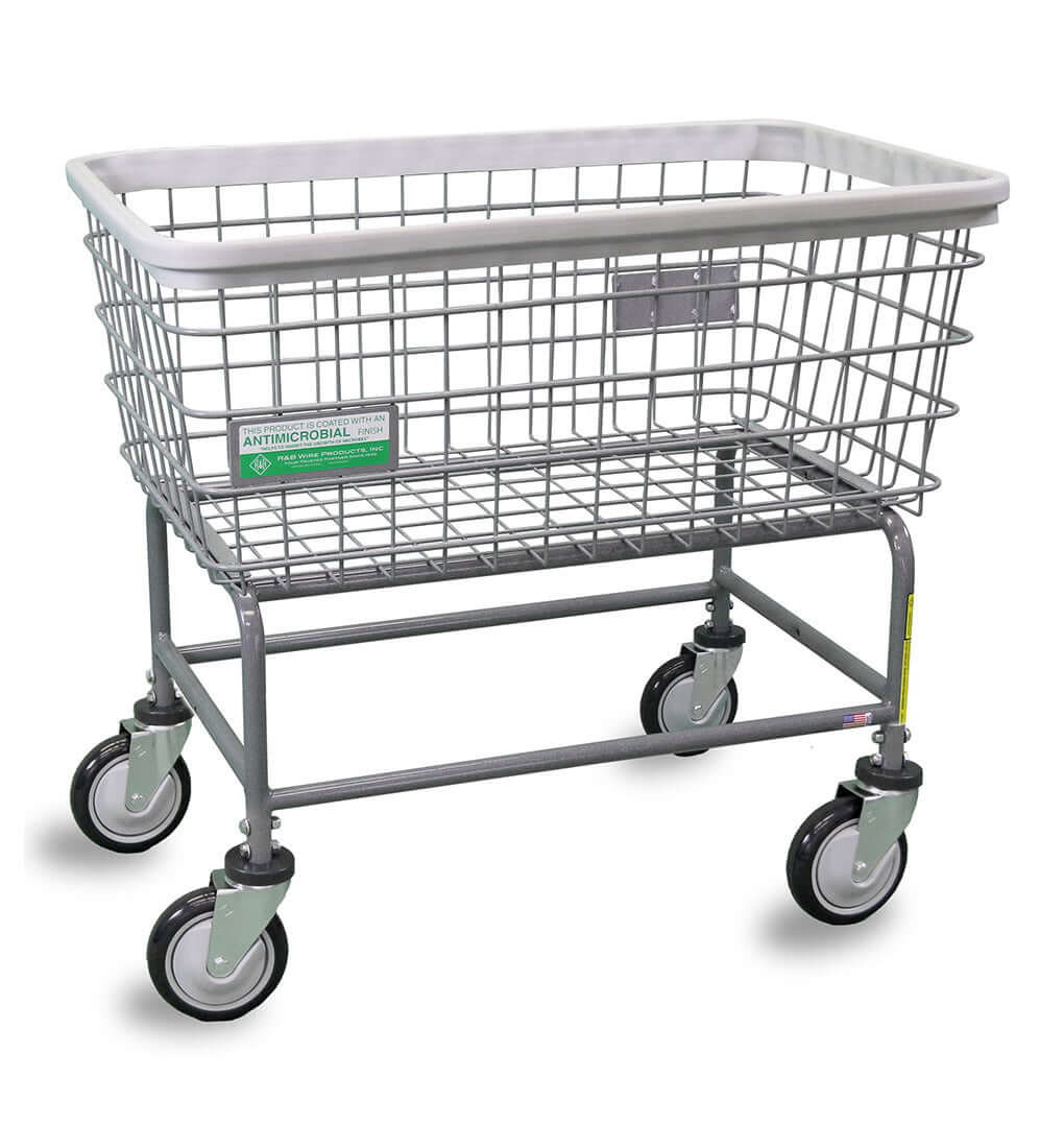 Antimicrobial Large Capacity Wire Laundry Cart-4.5 Bushel