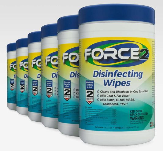 2XL-406 Force2 Disinfecting Wipes 180CT - 6 Canisters per Case