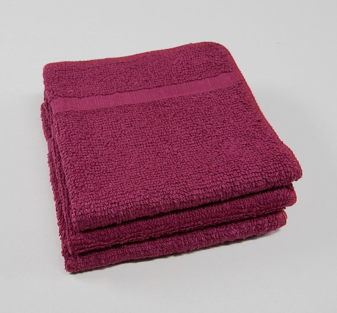 12x12 Plum Colored Washcloths - 1lb/dz