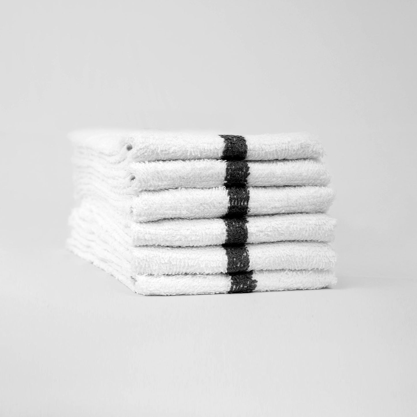 Gym Towels-16x27 Center Stripe Hand Towel, 2.75 lb/dz