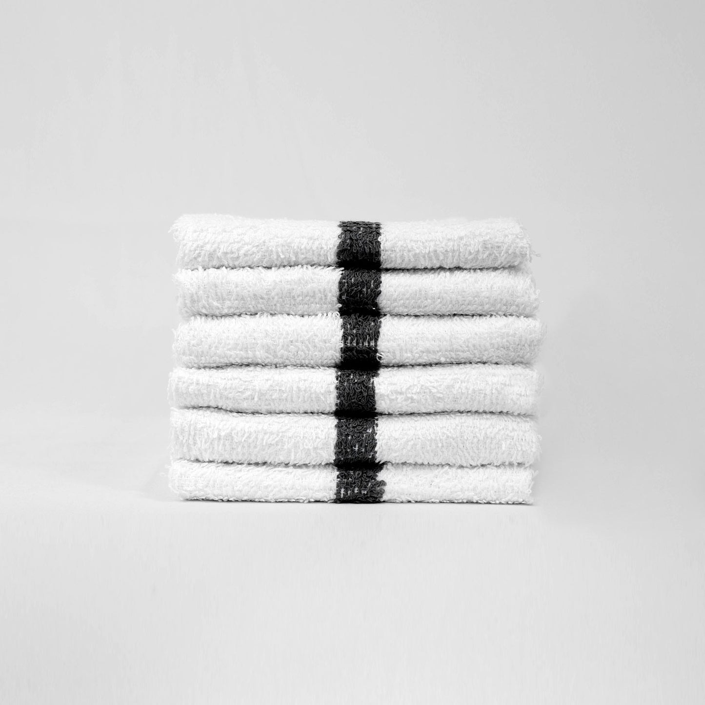 Gym Towels-16x27 Center Stripe Hand Towel, 2.75 lb/dz