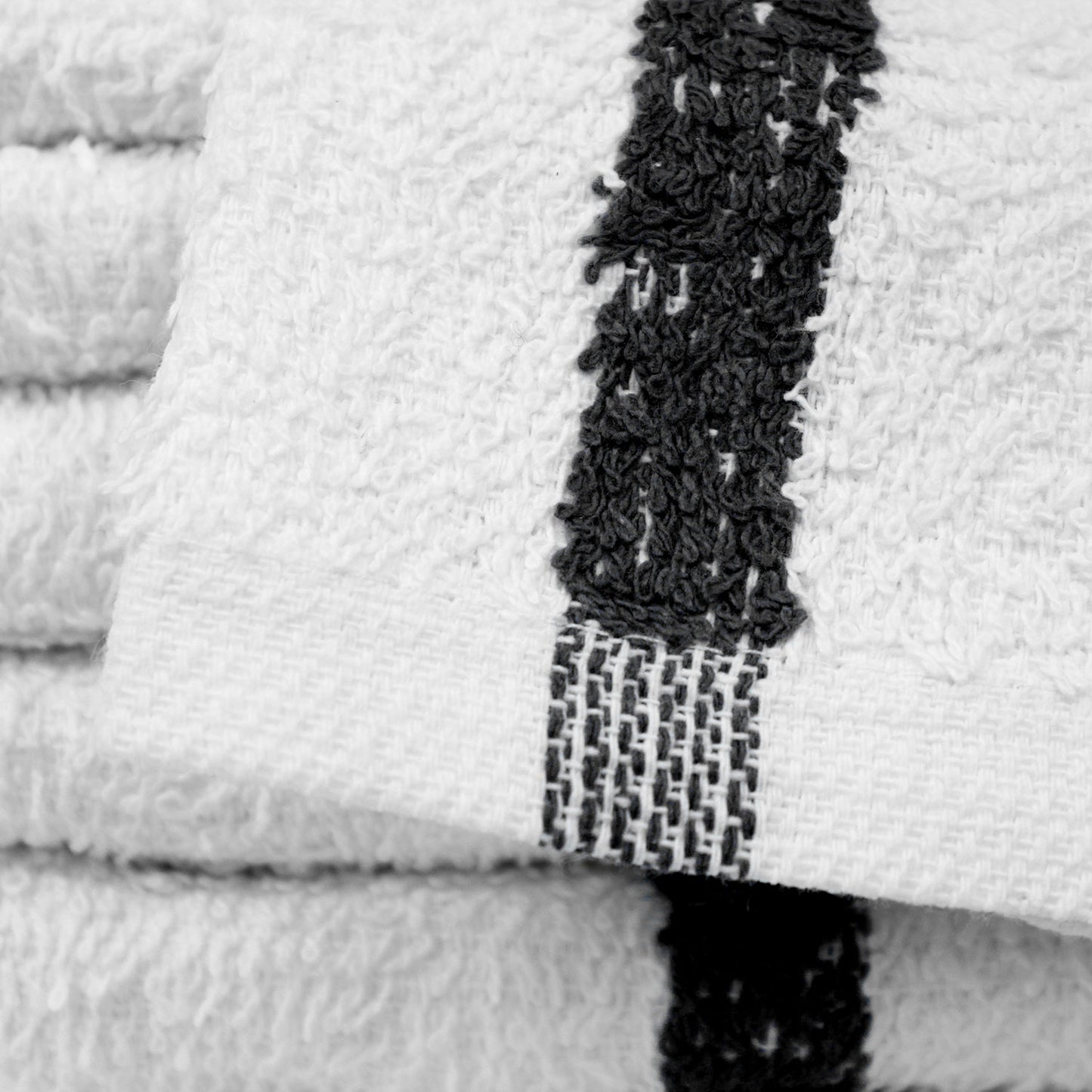 Gym Towels-16x27 Center Stripe Hand Towel, 2.75 lb/dz