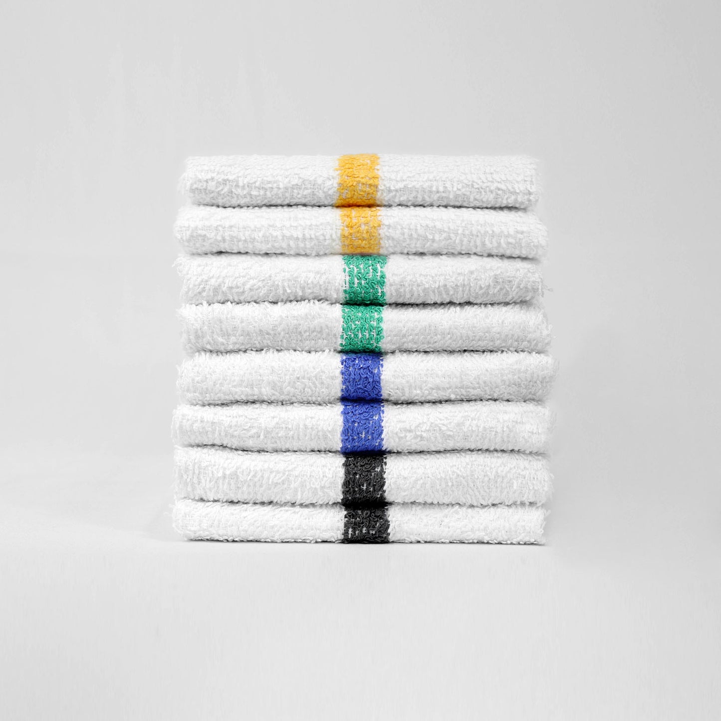 Gym Towels-16x27 Center Stripe Hand Towel, 2.75 lb/dz