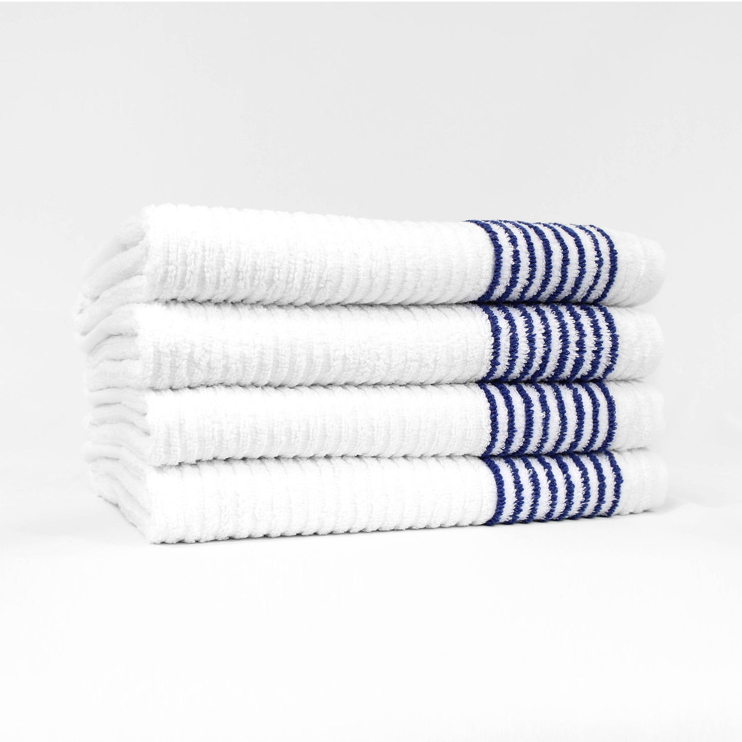 Caddy Towels, Super Gym Towels, White with Stripes