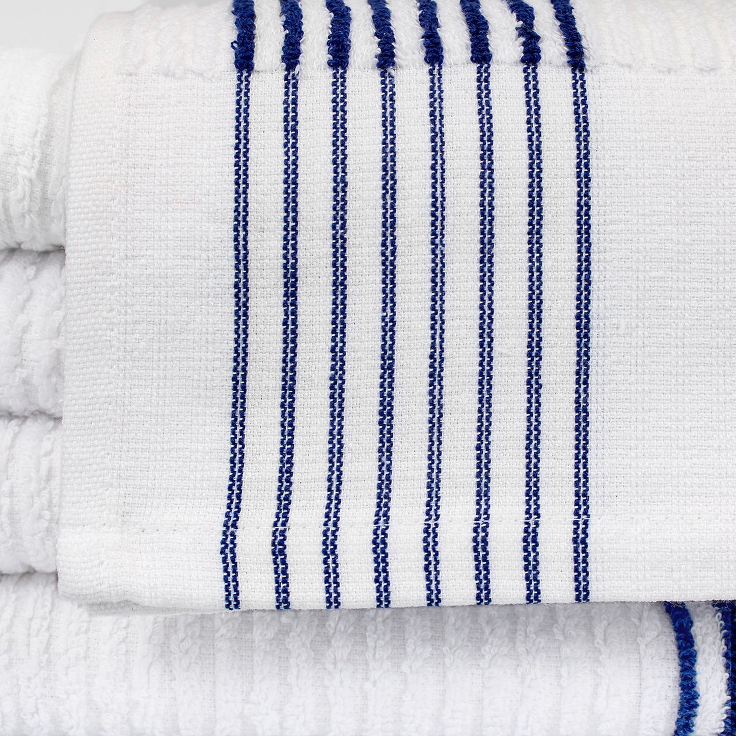 Caddy Towels, Super Gym Towels, White with Stripes