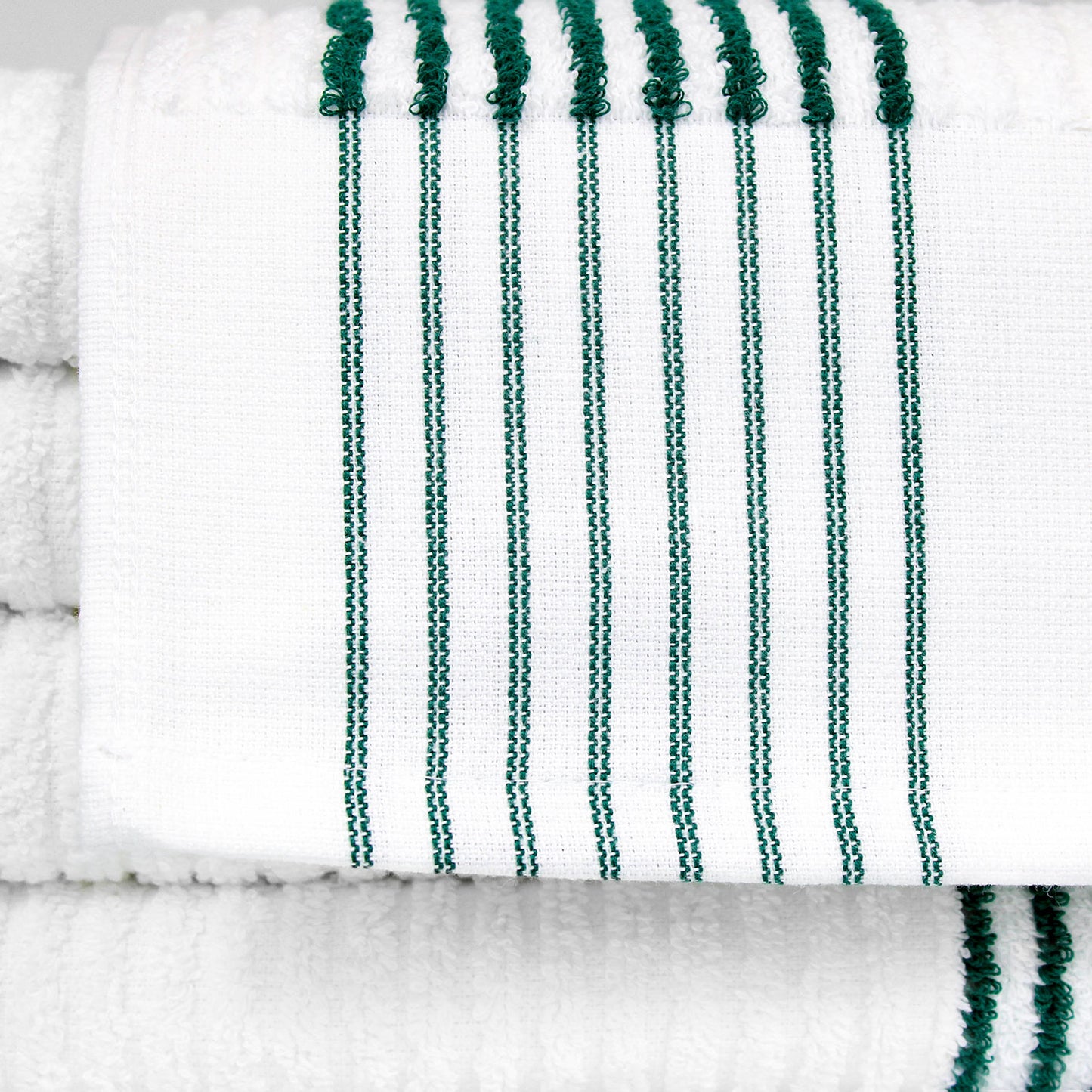 Caddy Towels, Super Gym Towels, White with Stripes