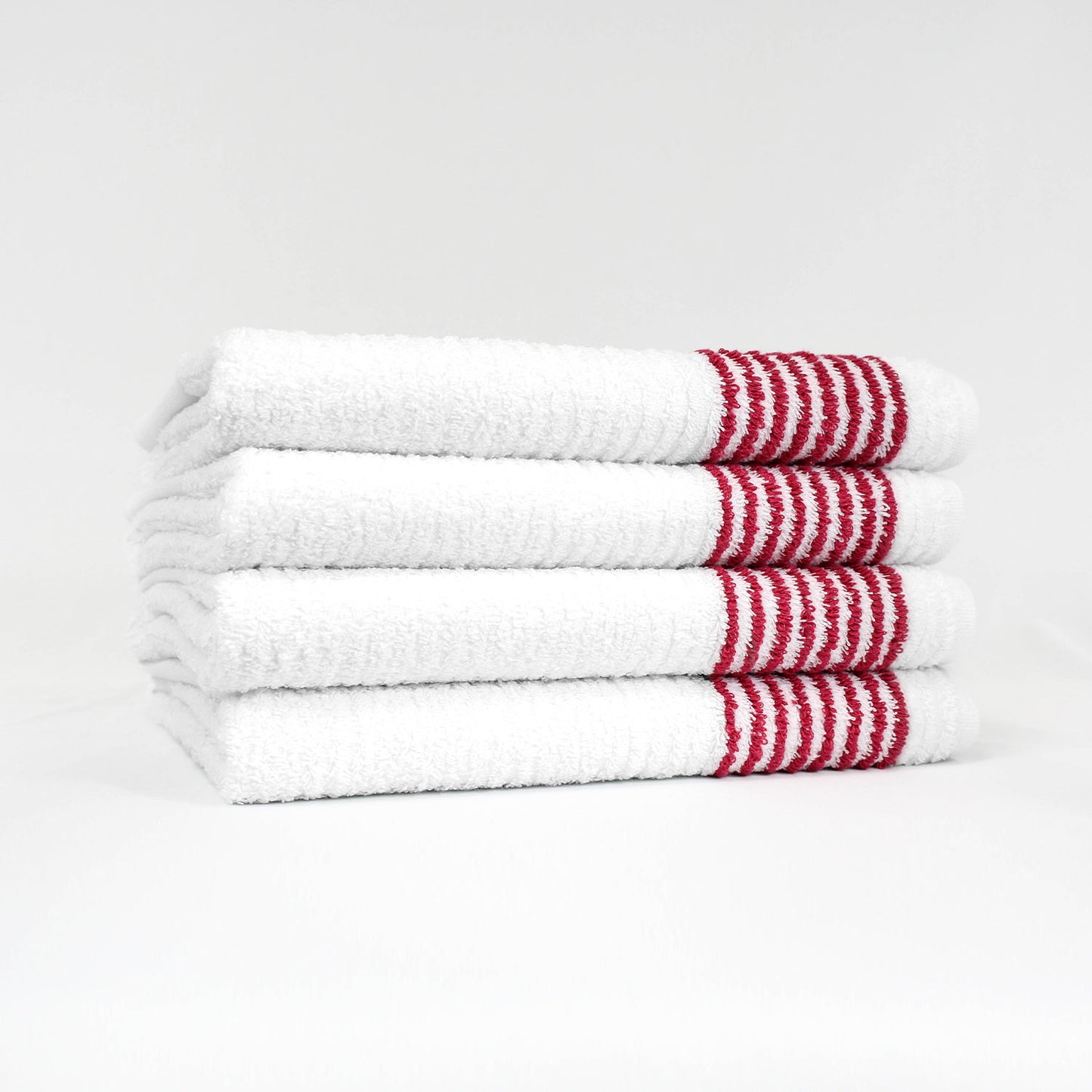 Caddy Towels, Super Gym Towels, White with Stripes