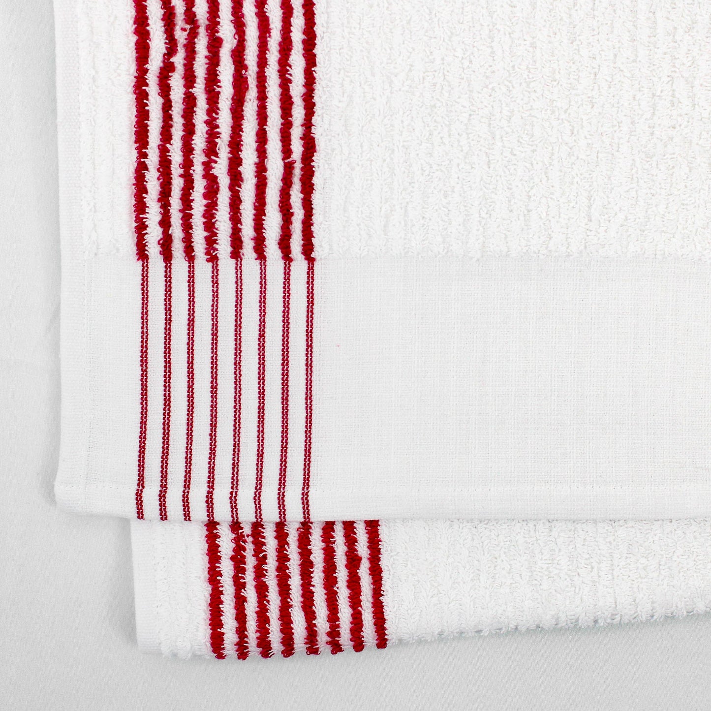 Caddy Towels, Super Gym Towels, White with Stripes