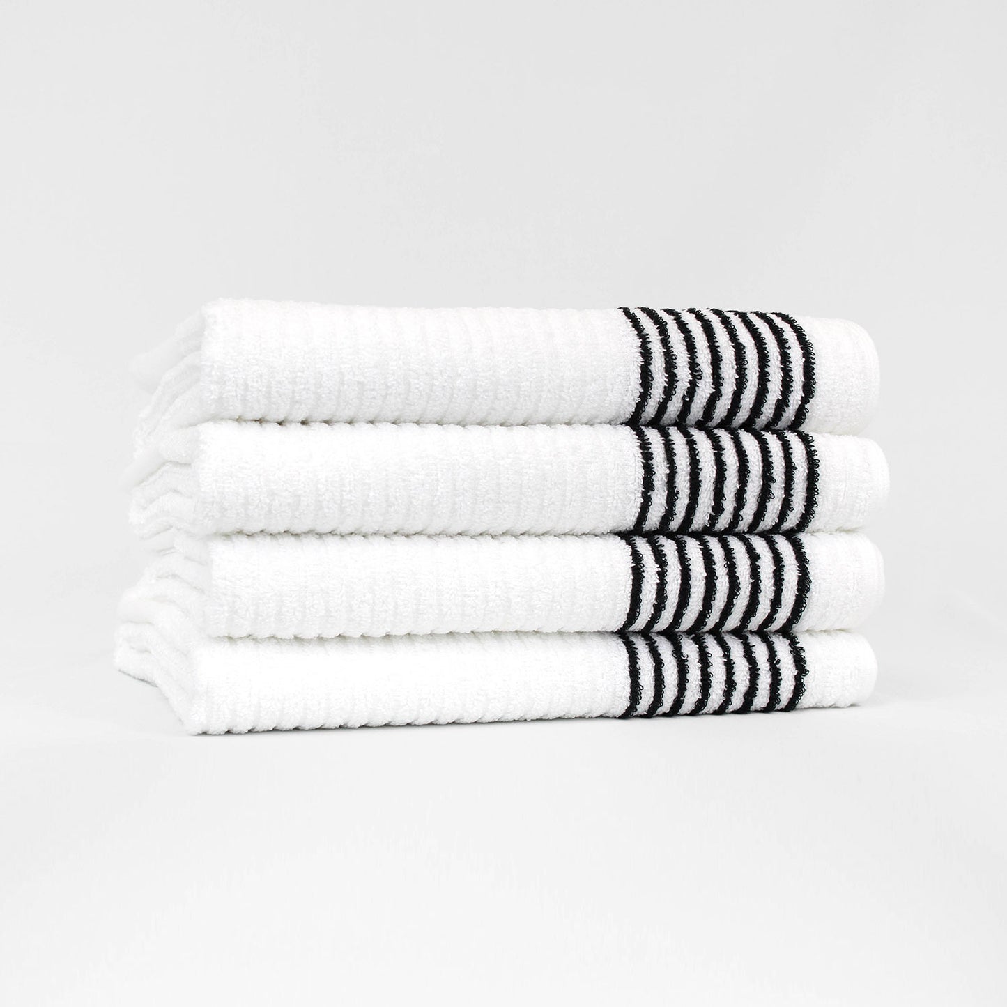 Caddy Towels, Super Gym Towels, White with Stripes