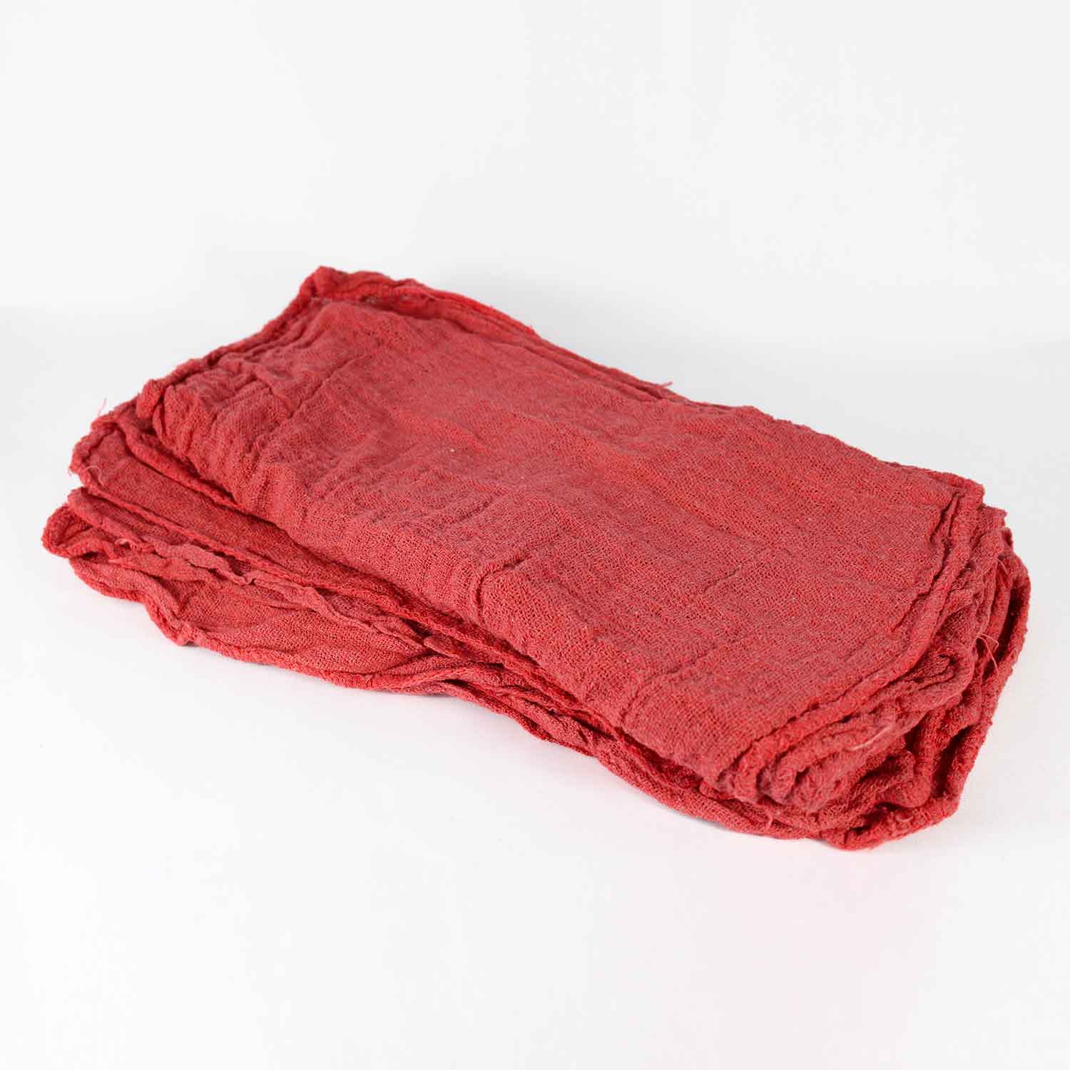 Red Shop Rags 2500 Count - Durable Cotton Cleaning Rags