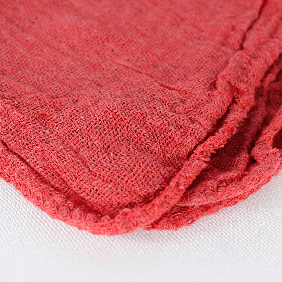 Red Hazard Rag Red Shop Rags 2500 Count - Durable Cotton Cleaning Rags