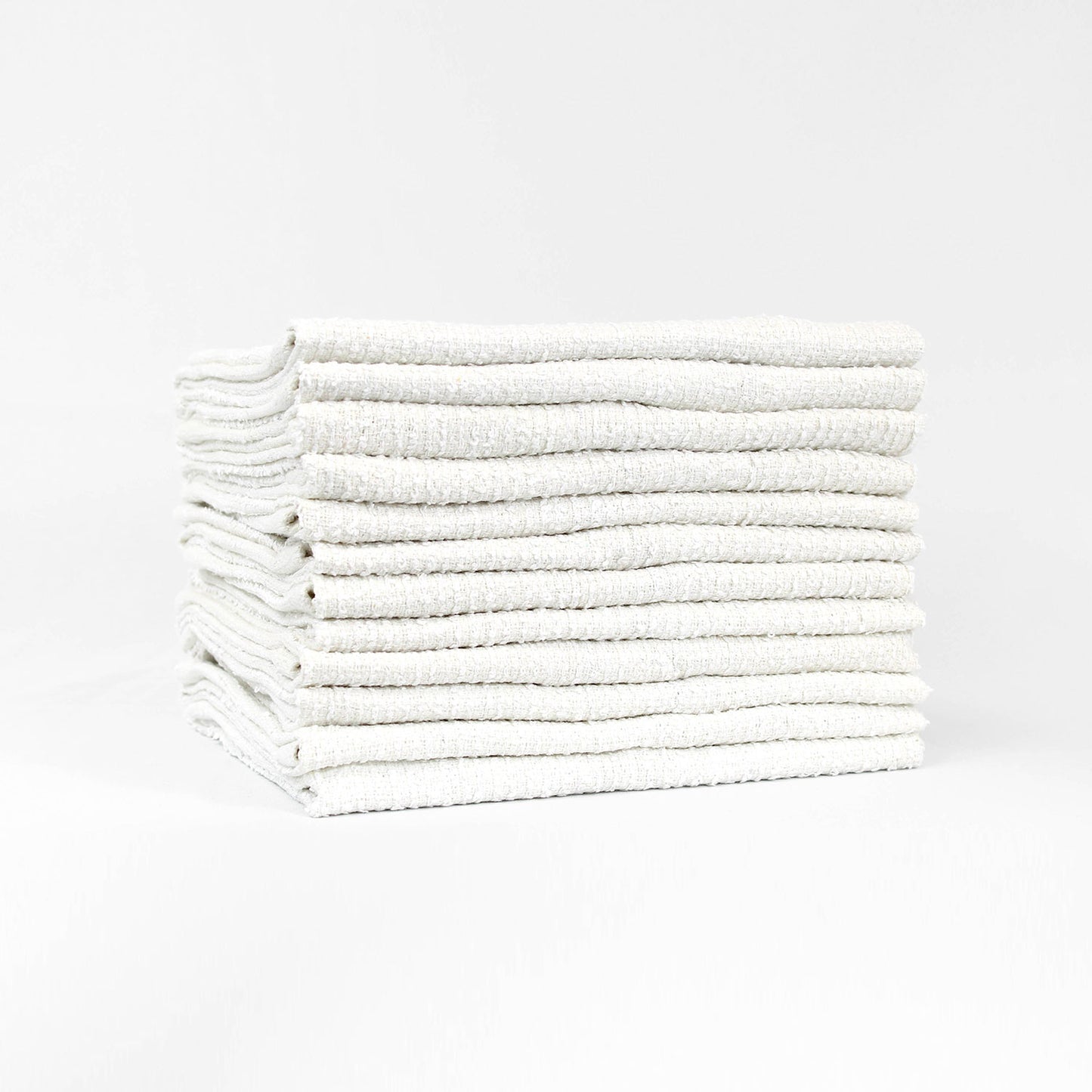 16x19 White Ribbed Bar Mop Towels, 30oz