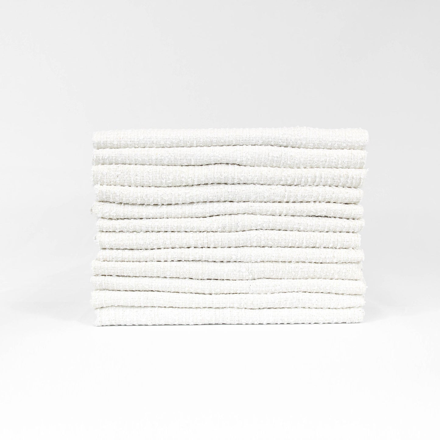 16x19 White Ribbed Bar Mop Towels, 30oz