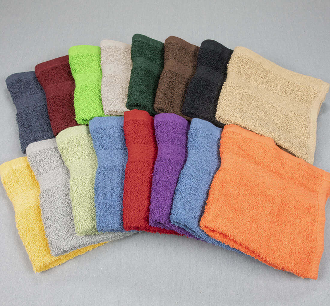 Gold Textiles Wash Cloths Kitchen Towels, Cotton Blend (12x12 inches) Commercial Grade Cleaning Cloths (12)
