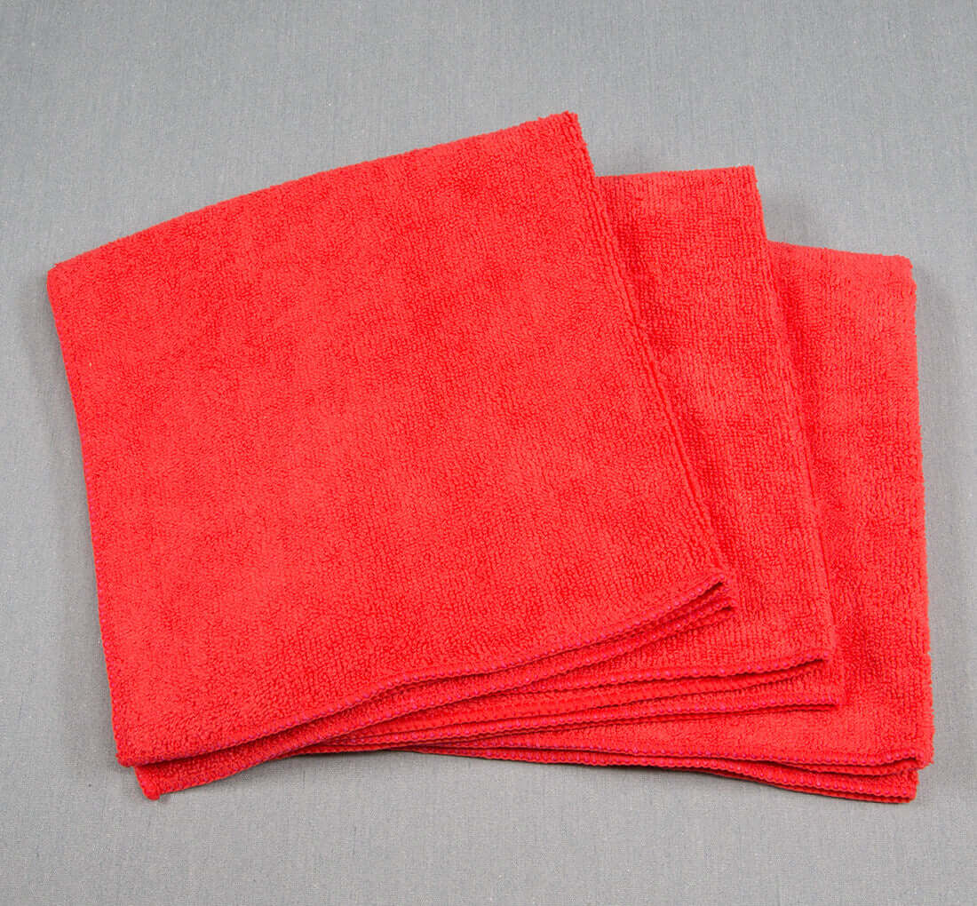 16x16 Microfiber Cloth 35g Red Towels