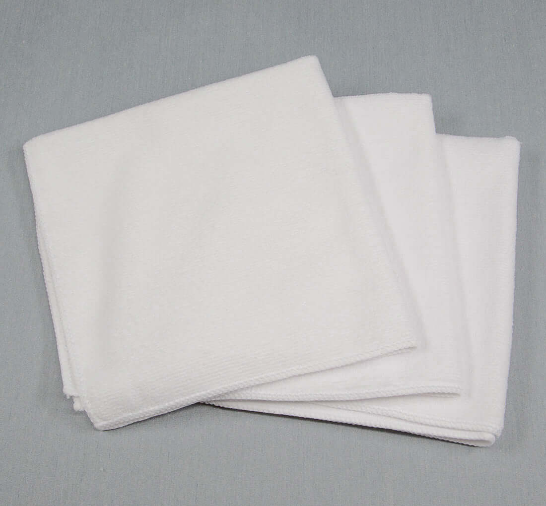 16x16 Microfiber Cloth 35g White Towels
