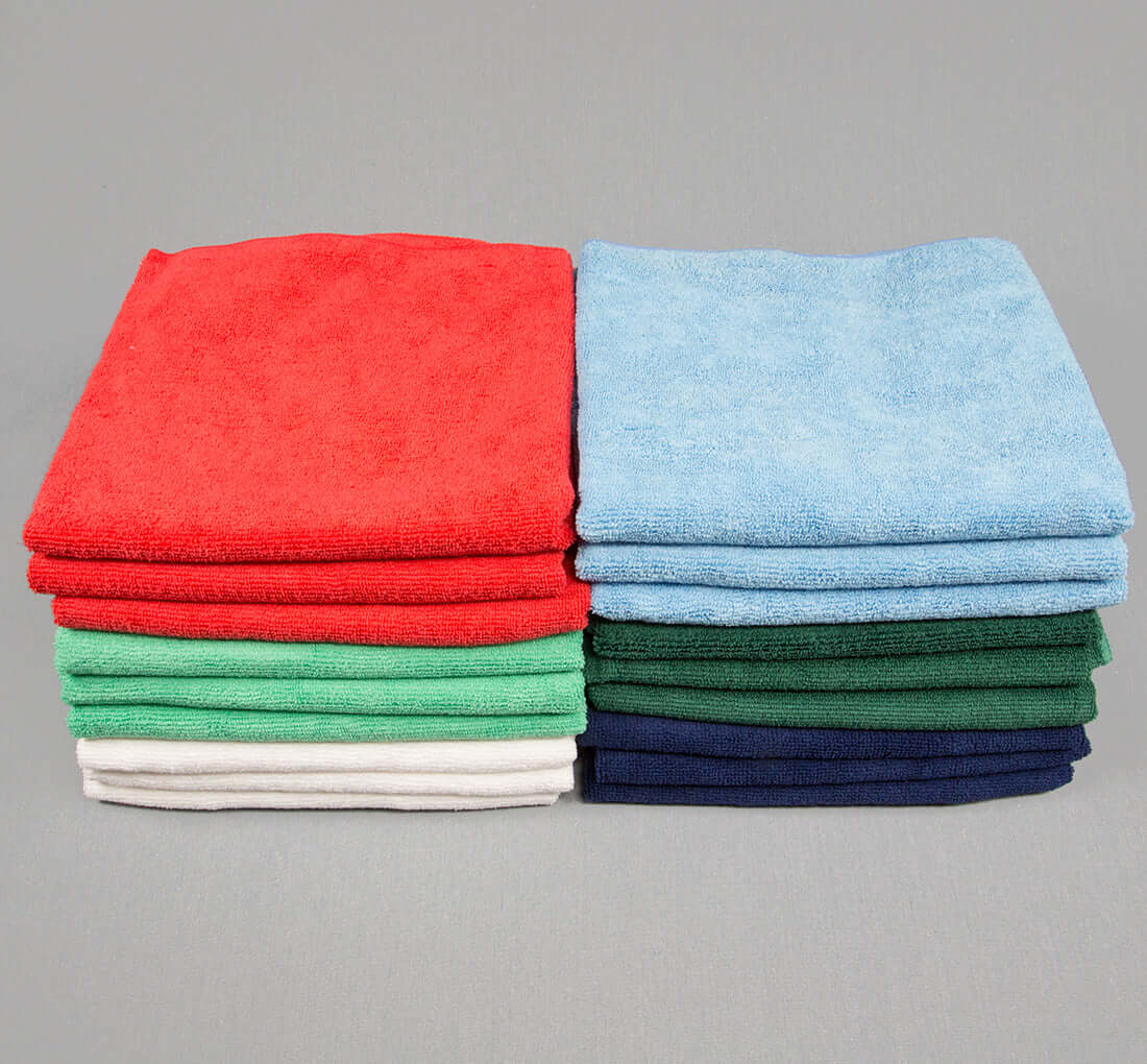 Car Wash Cotton China Terry Cloth Cleaning Drying Towels, White