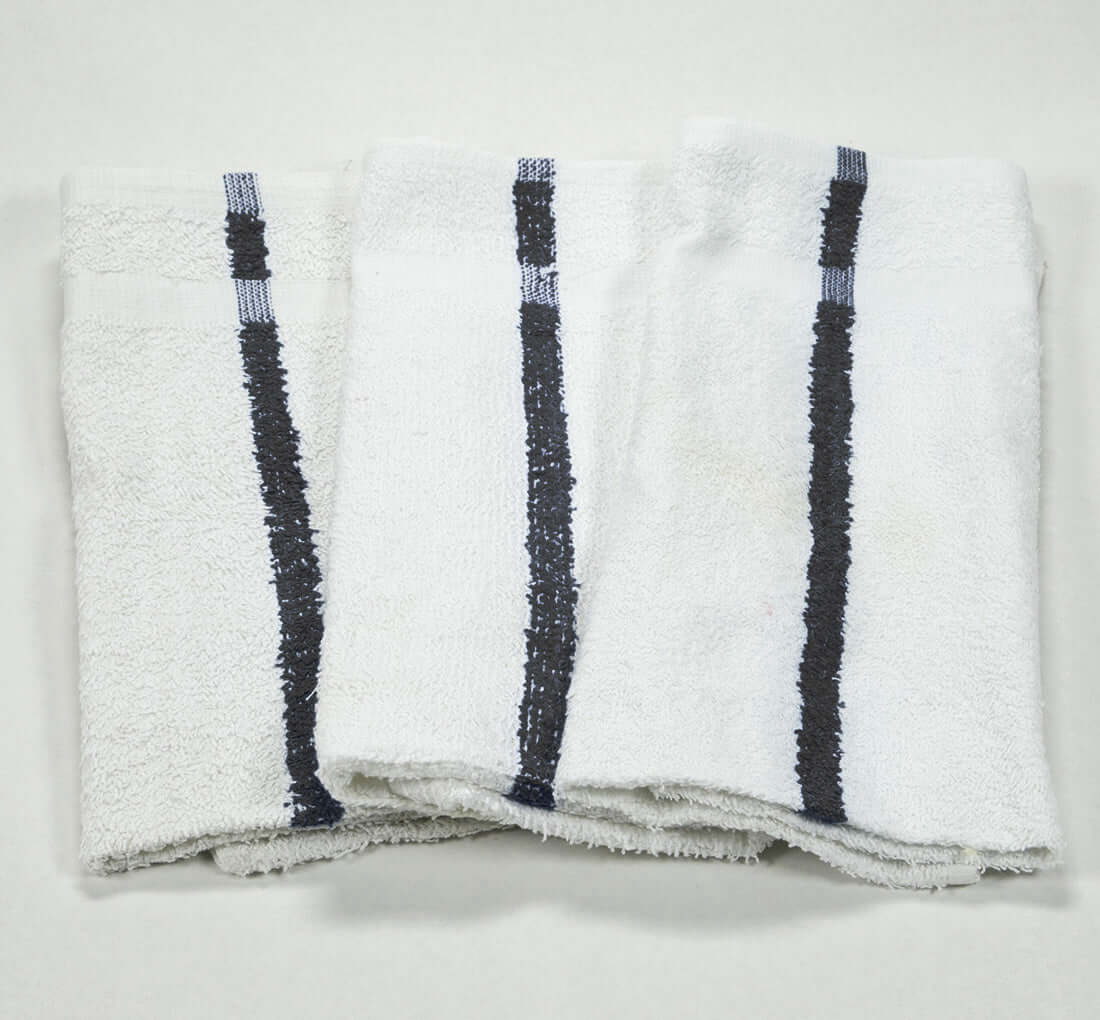 Gym Towels-16x27 Center Stripe Hand Towel, 2.75 lb/dz