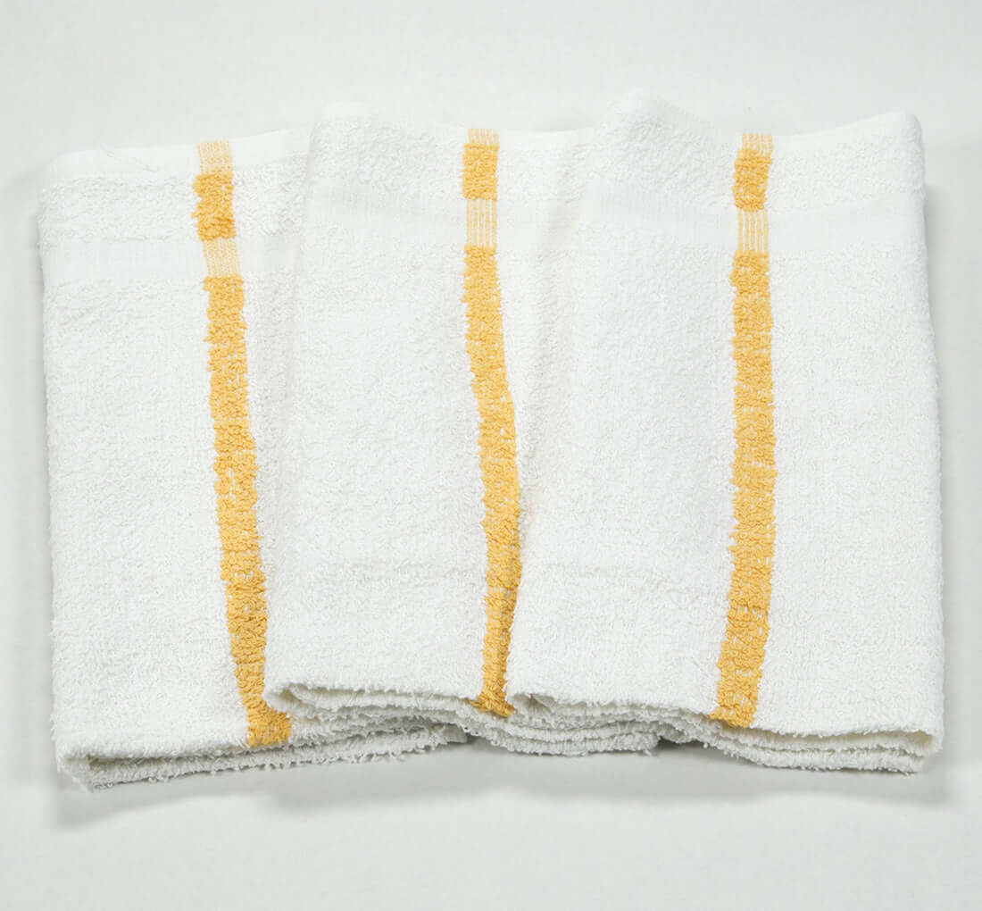 Gym Towels-16x27 Center Stripe Hand Towel, 2.75 lb/dz