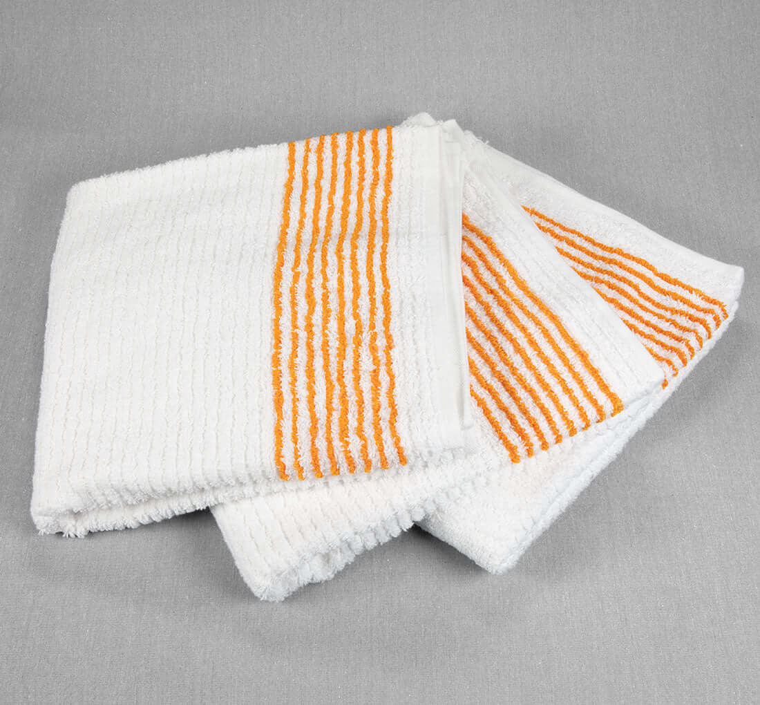 Ribbed Caddy Towels with Stripes