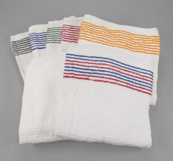 Power Gym Hand Towels White, Color Stripe, Cotton,16x22 in., Buy a Set of 12  or Case of 120, 12 Pack - Fry's Food Stores