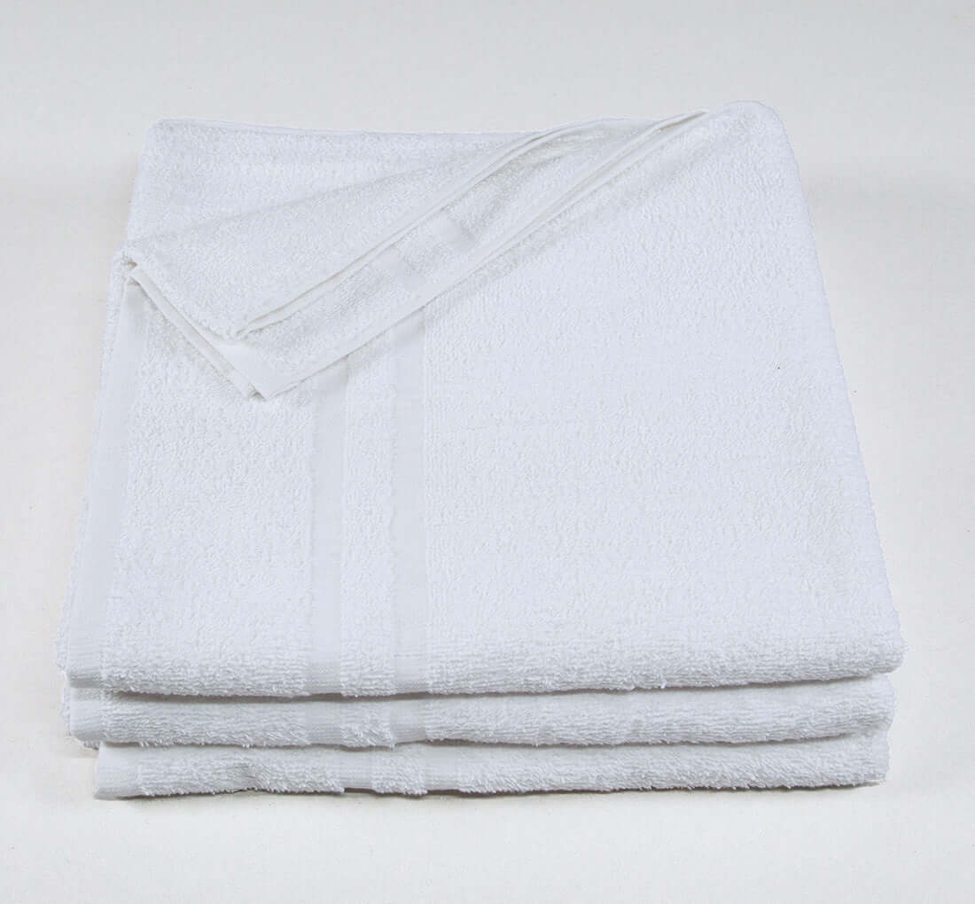 30x60 - White 100% Cotton Standard Terry Bath Sheet Towel