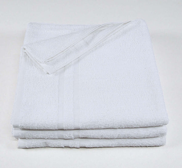 20x40 Economy White Bath Towel - 4.50 lb/dz