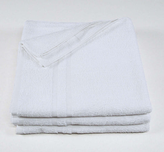 TowelHub 13x13 - 1.5 lb/doz Premium Plus White Washcloth - 100% Cotton