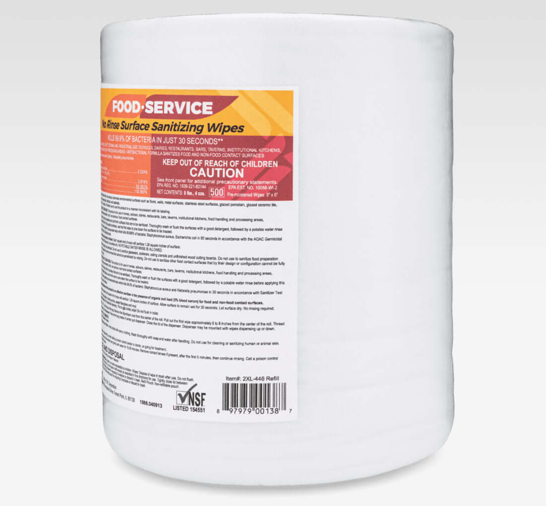 Service Wipes Food Service Sanitizing Wipes - 2XL-446 Quality Assurance