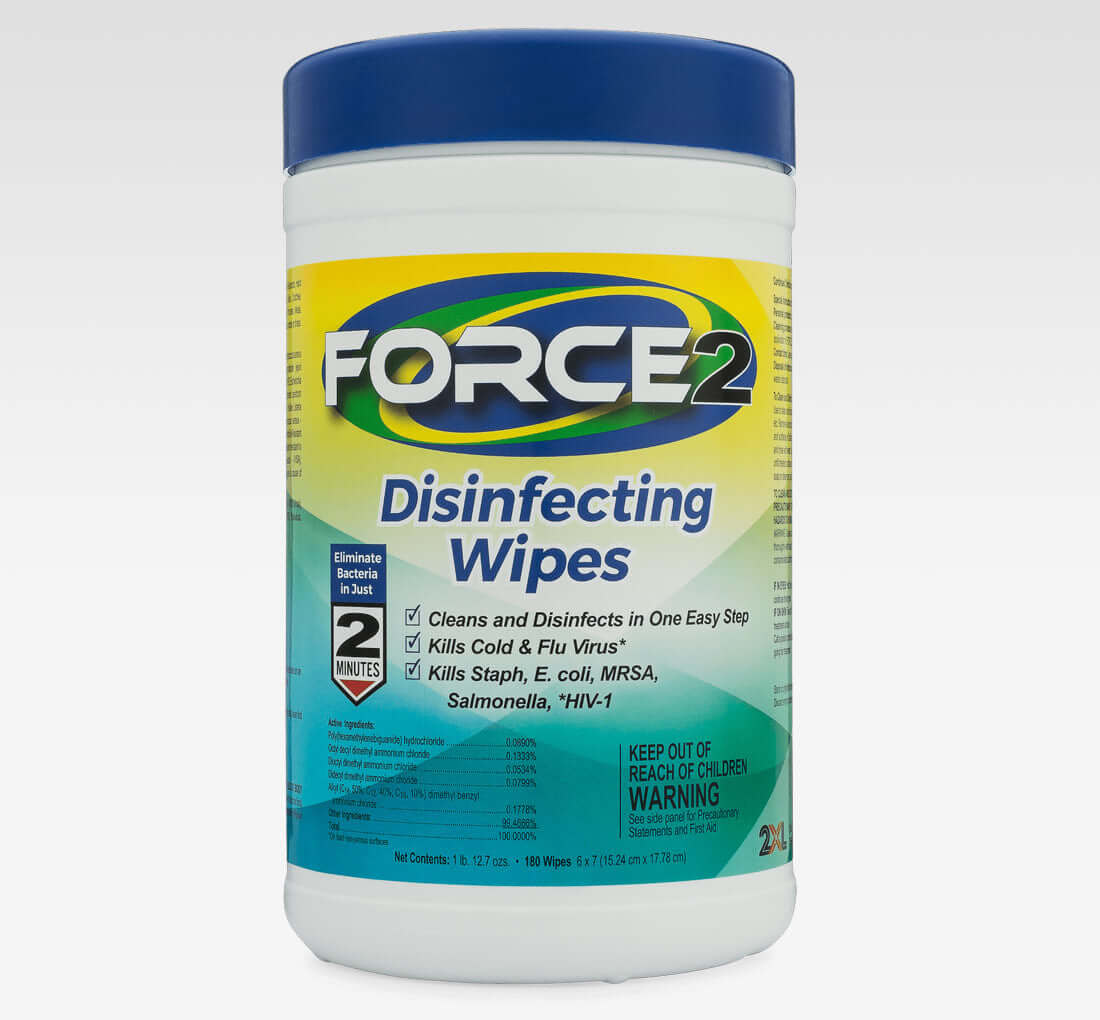 2XL-406 Force2 Disinfecting Wipes 180CT - 6 Canisters per Case