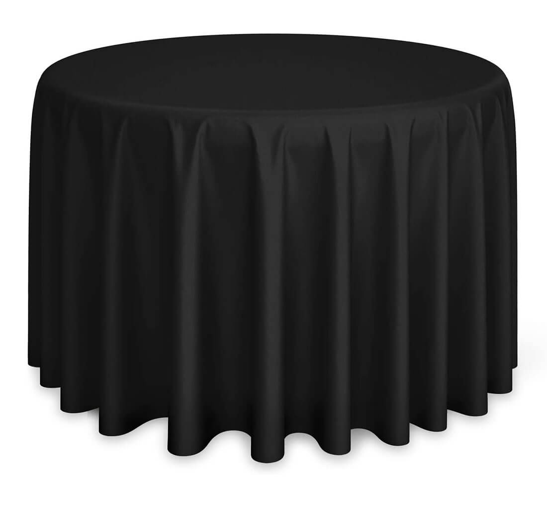 Oxford Round Merrow Table Linen Black