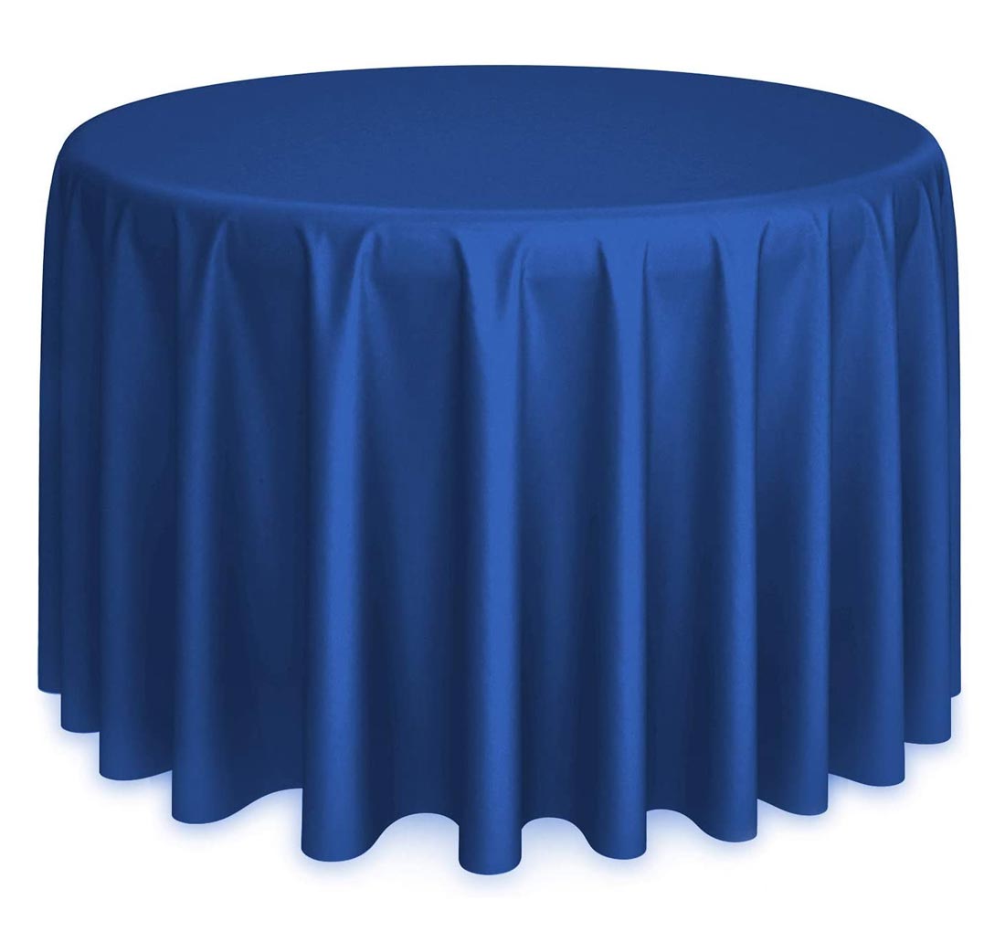 Oxford Round Merrow Table Linen Royal Blue