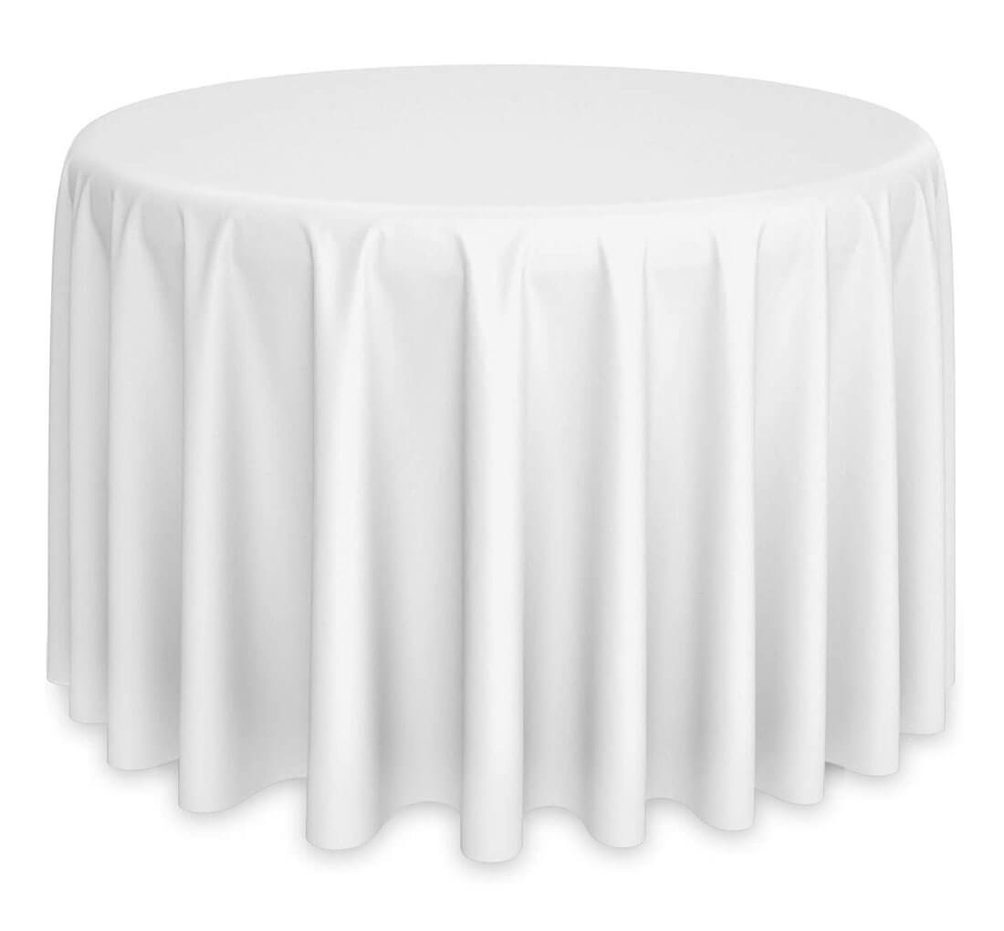 Oxford Round Merrow Table Linen White