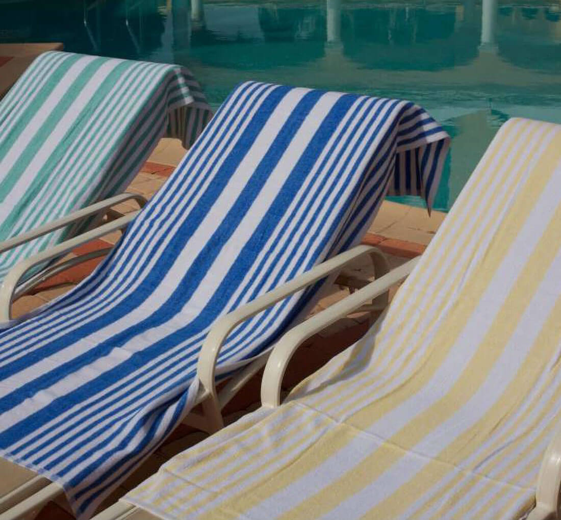 Oxford 32x70 Tropical Stripe Pool Towels Collection
