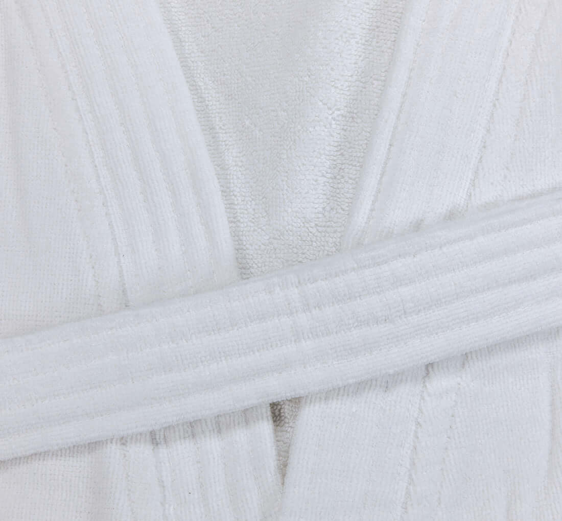 48×60 White Terry Kimono Velour Bathrobe