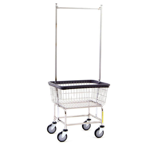 Standard Laundry Cart with Double Pole Rack