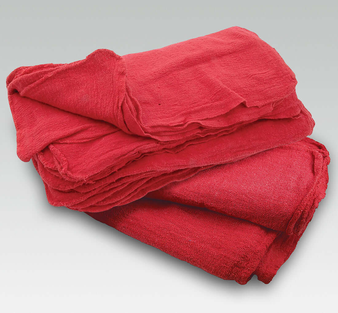 Red Shop Rags- 2,500 Count Bale
